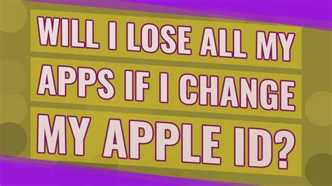 Will I lose everything if I change my Apple ID?